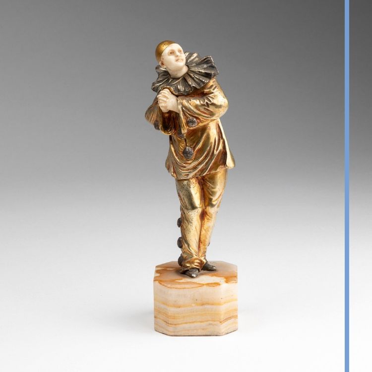 Georges Omerth (Act. 1895-1925), paire de sculptures  chryséléphantine, XIXe