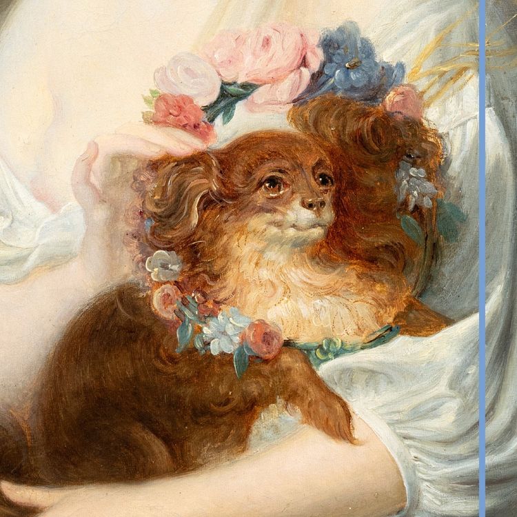 Based on the work of Jean Baptiste Greuze, Presumed Portrait of Madame Porcin, oil on canvas, 19th century
