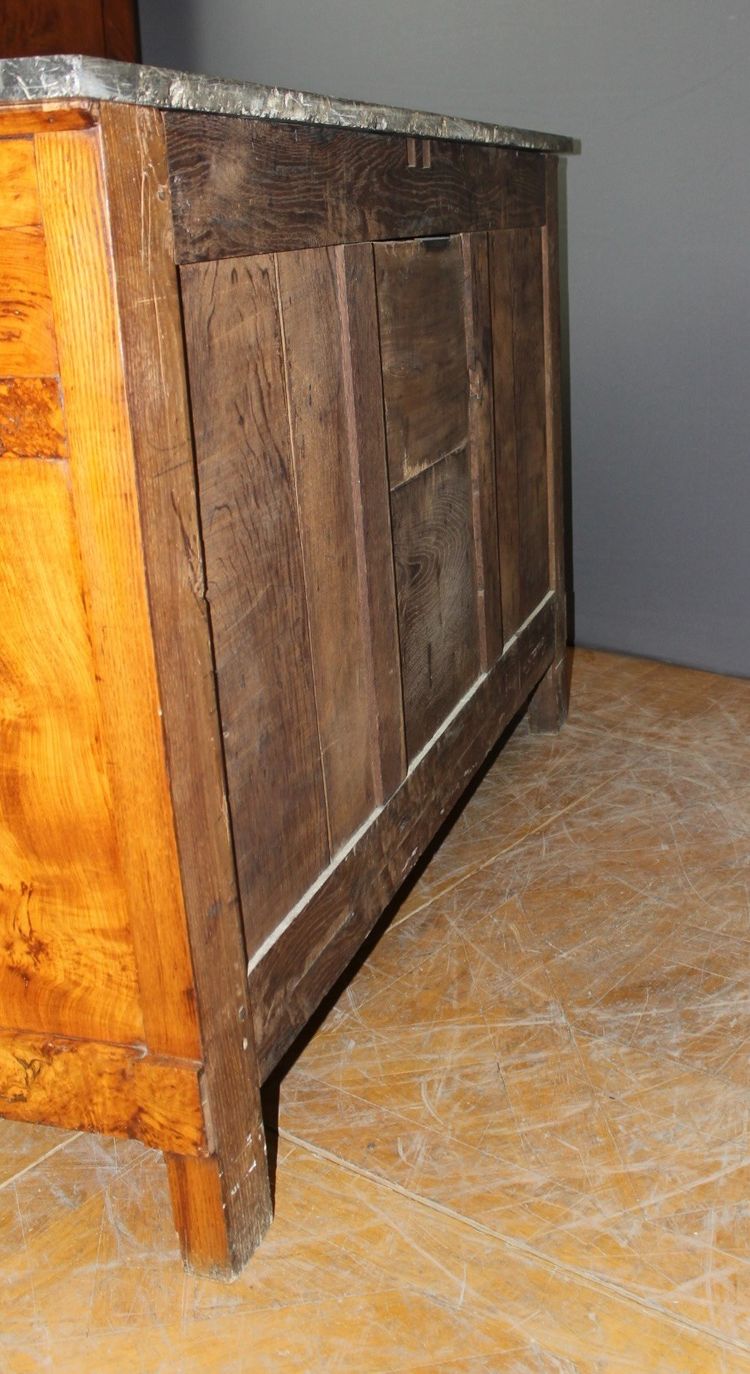 Commode Empire en loupe de frêne XIX