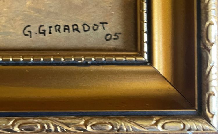 Pittura HSP Georges M. J. GIRARDOT (1856-1914) "Paesaggio" 1905