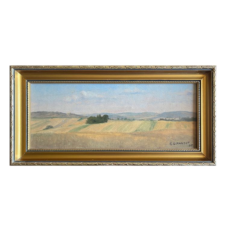 Pittura HSP Georges M. J. GIRARDOT (1856-1914) "Paesaggio" 1905