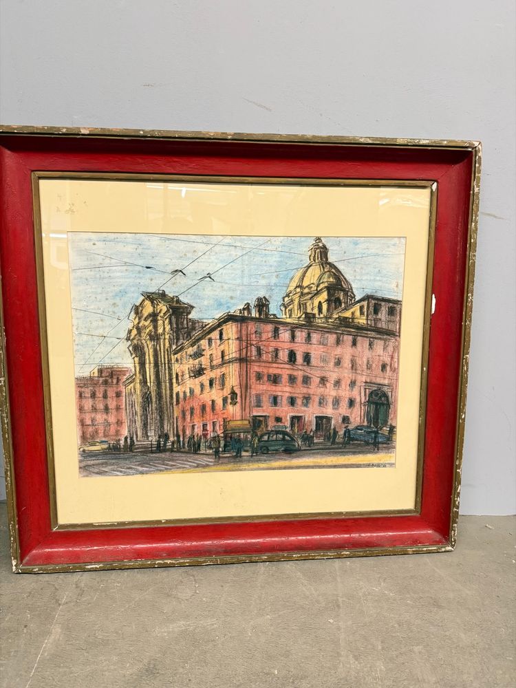 Drawing center of Rome 1964, Belau, 91x84cm