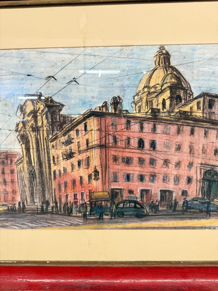 Drawing center of Rome 1964, Belau, 91x84cm
