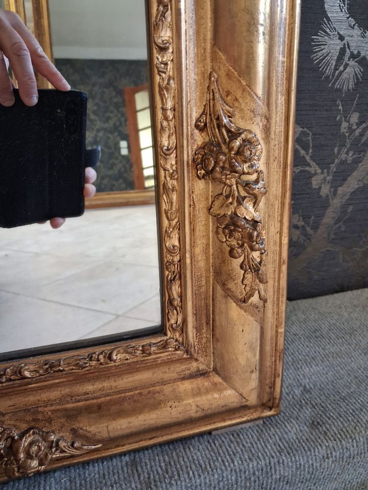 XIX 126 x 85 mirror with Louis XV pediment
