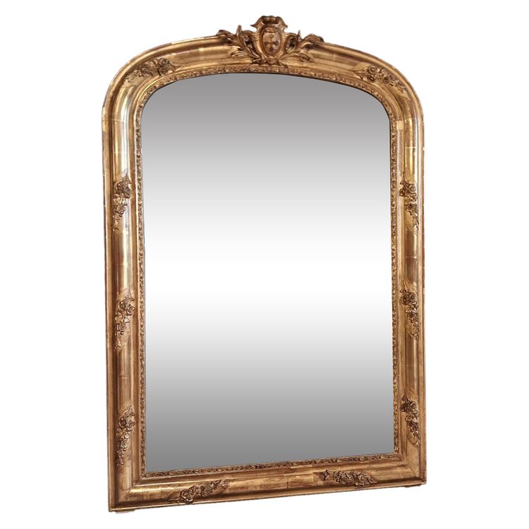 XIX 126 x 85 mirror with Louis XV pediment