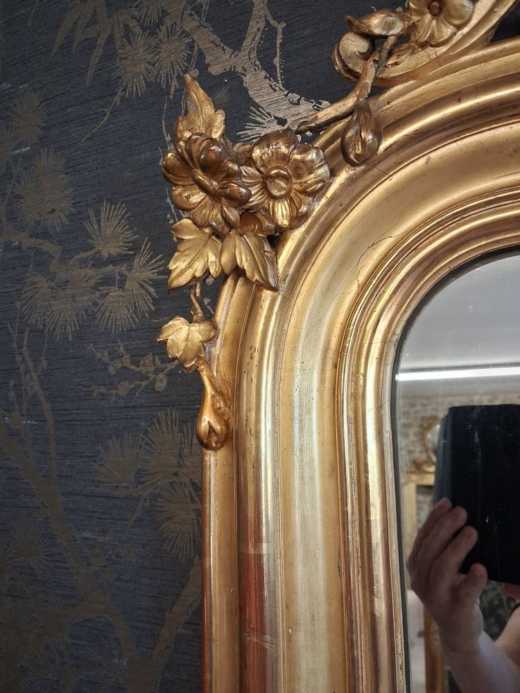 Miroir XIX à guirlandes  181 x 110