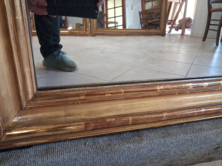 Miroir XIX à guirlandes  181 x 110
