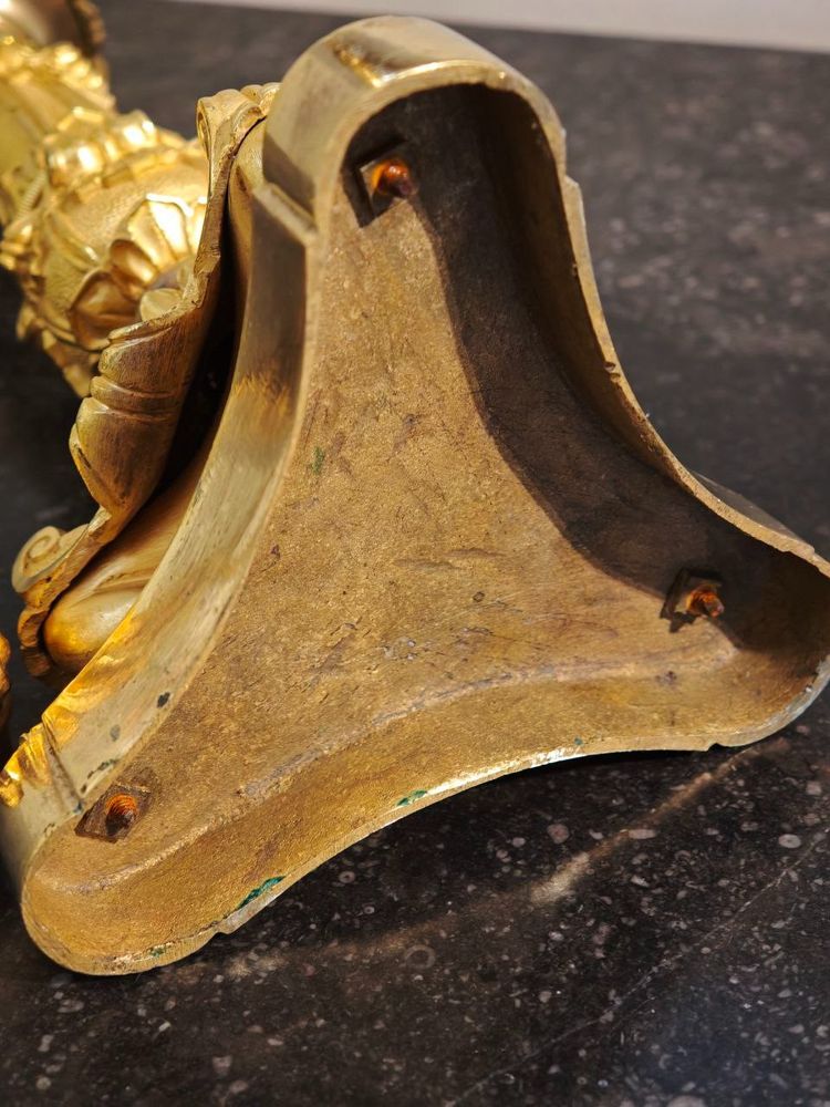 Pair of Restauration-period ormolu torches, circa 1830.