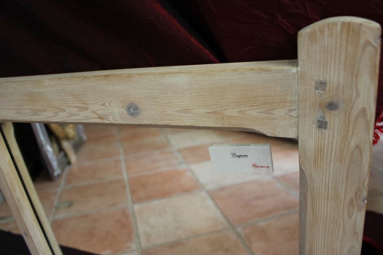 69 x 115 cm Pair of bleached waxed wood mirrors