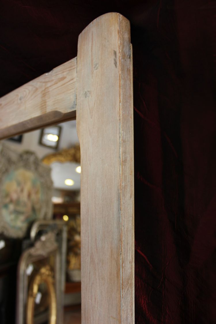 69 x 115 cm Pair of bleached waxed wood mirrors