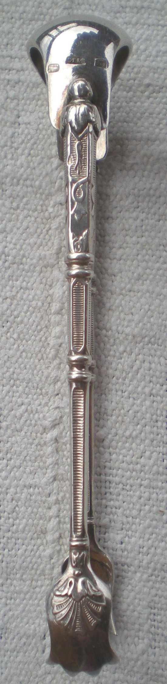 Silver plated sugar tongs "Russian" model Goldsmith SFAM