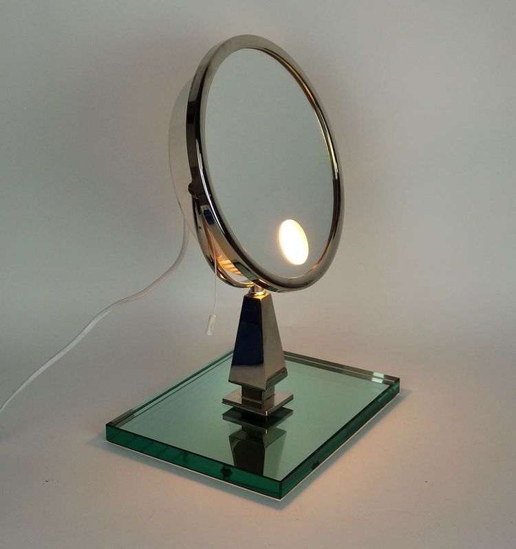 Illuminated table mirror by Maison Brot