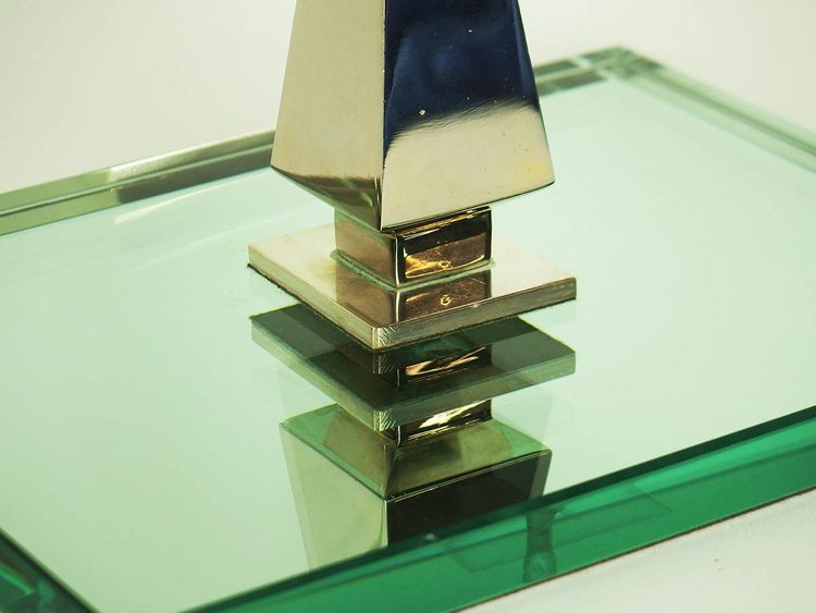 Illuminated table mirror by Maison Brot