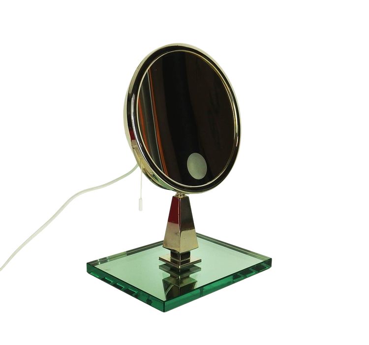 Illuminated table mirror by Maison Brot