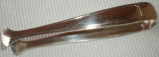 Solid silver sugar tongs minerva mark art deco model Boulenger silverware