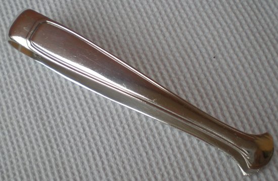 Solid silver sugar tongs minerva mark art deco model Boulenger silverware