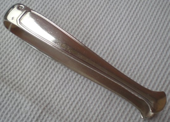 Solid silver sugar tongs minerva mark art deco model Boulenger silverware