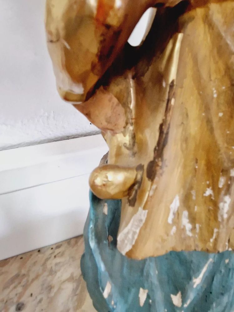 Coppia di antichi porta torce ad angelo francesi