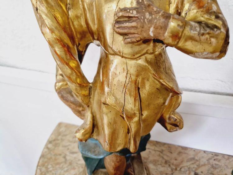 Coppia di antichi porta torce ad angelo francesi