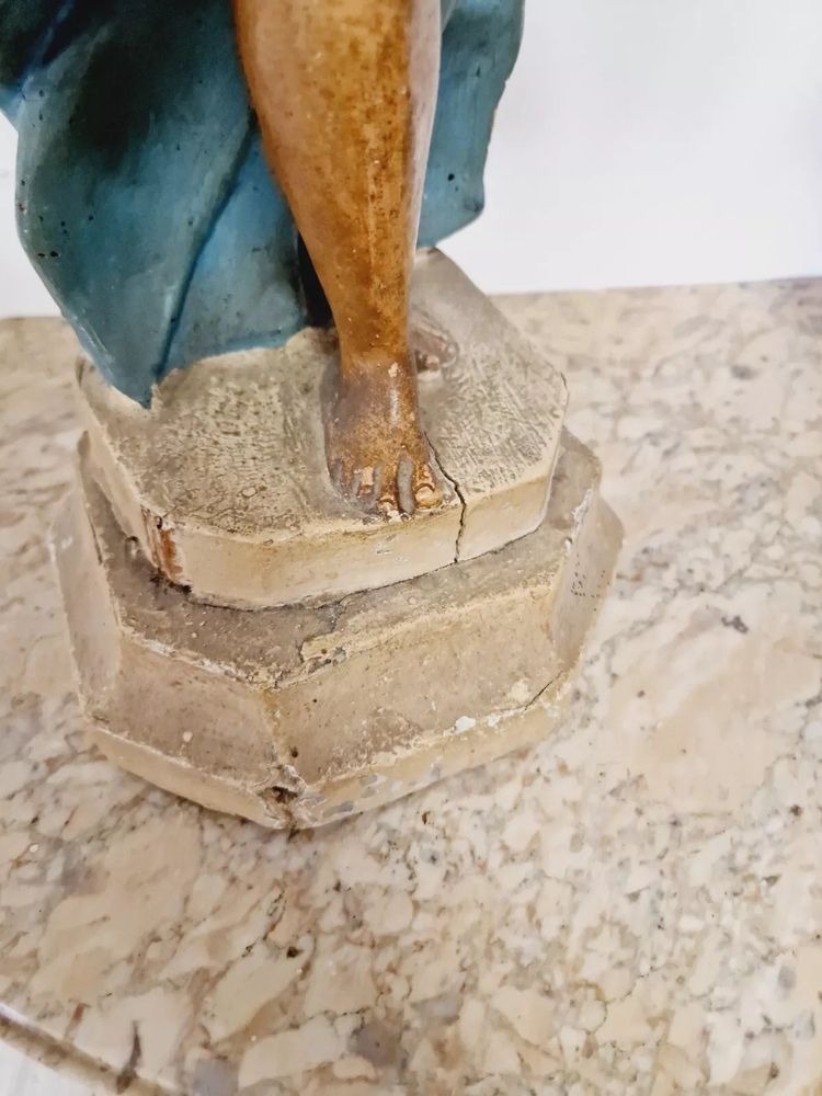 Coppia di antichi porta torce ad angelo francesi