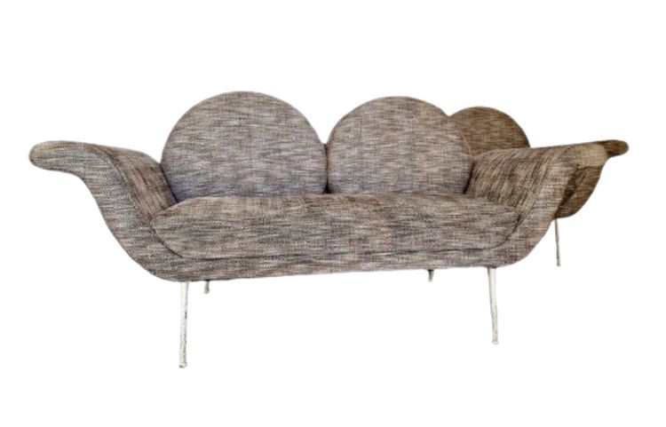 Pair of mid-century gondola sofas in the Salotti Ambrogi style