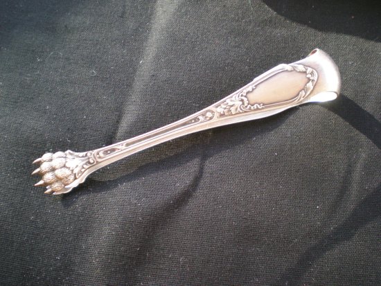 Sugar tongs in solid silver minerva mark louis XV model