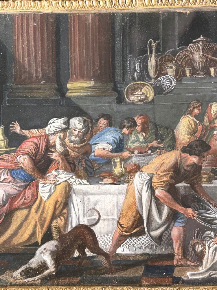 Pierre Hubert Subleyras ( 1699-1749) After, Le Repas Chez Simon Mixed Technique On Paper