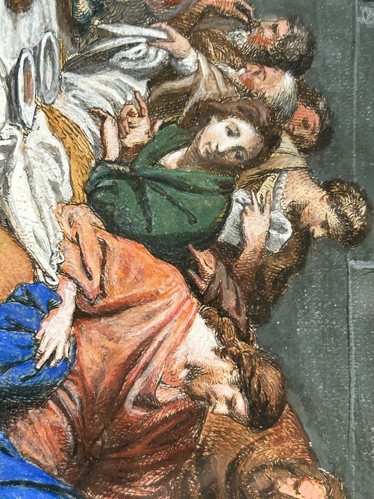Pierre Hubert Subleyras ( 1699-1749) After, Le Repas Chez Simon Mixed Technique On Paper