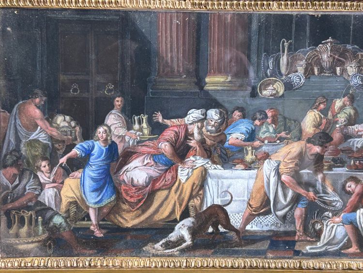 Pierre Hubert Subleyras ( 1699-1749) After, Le Repas Chez Simon Mixed Technique On Paper