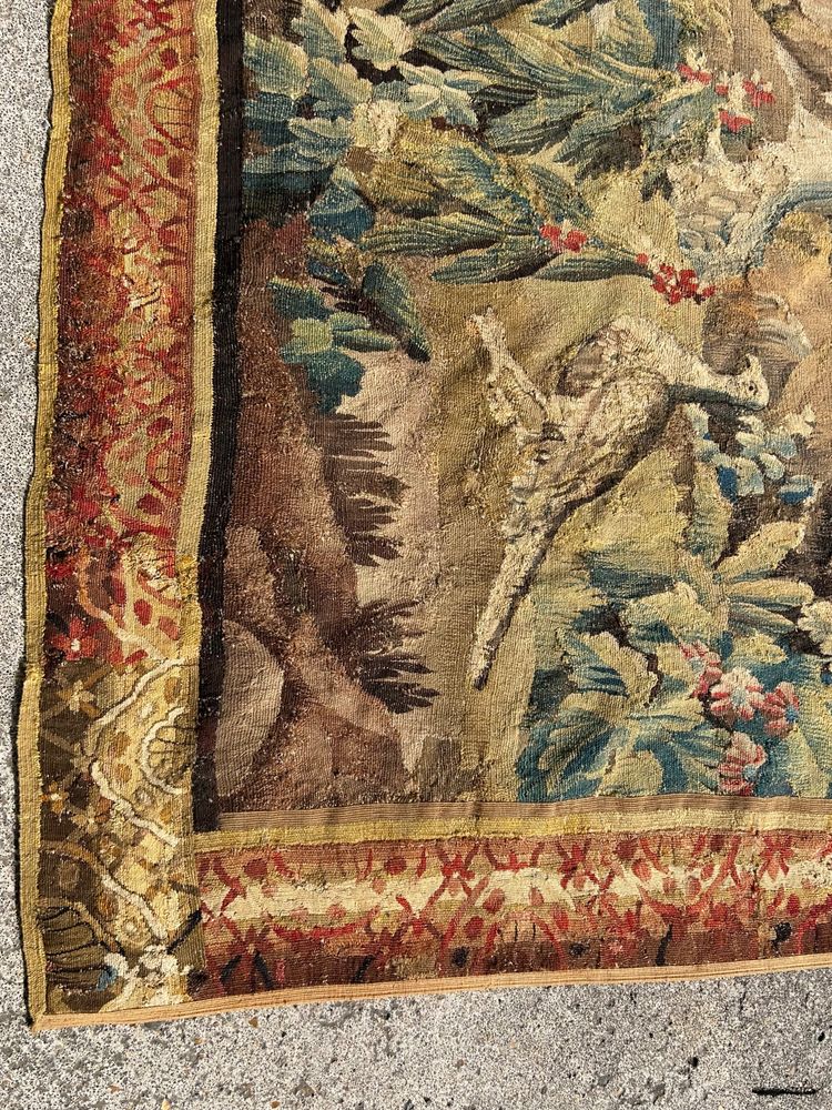 Verdure - Grande Tapisserie De La Manufacture Royale D'aubusson D'époque XVIIIème