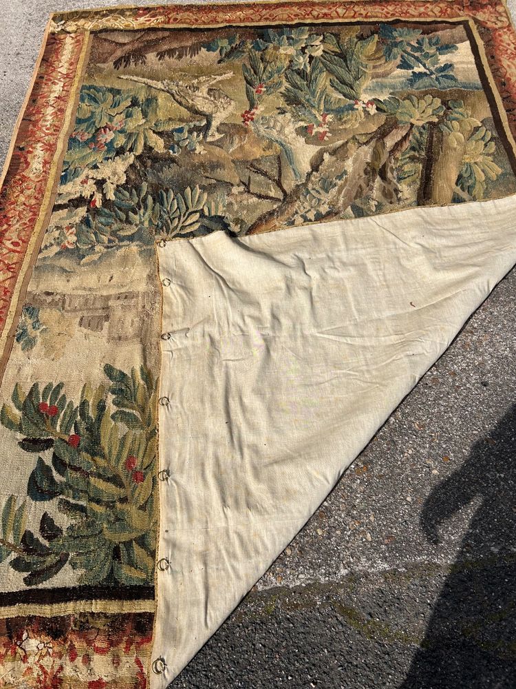 Verdure - Grande Tapisserie De La Manufacture Royale D'aubusson D'époque XVIIIème
