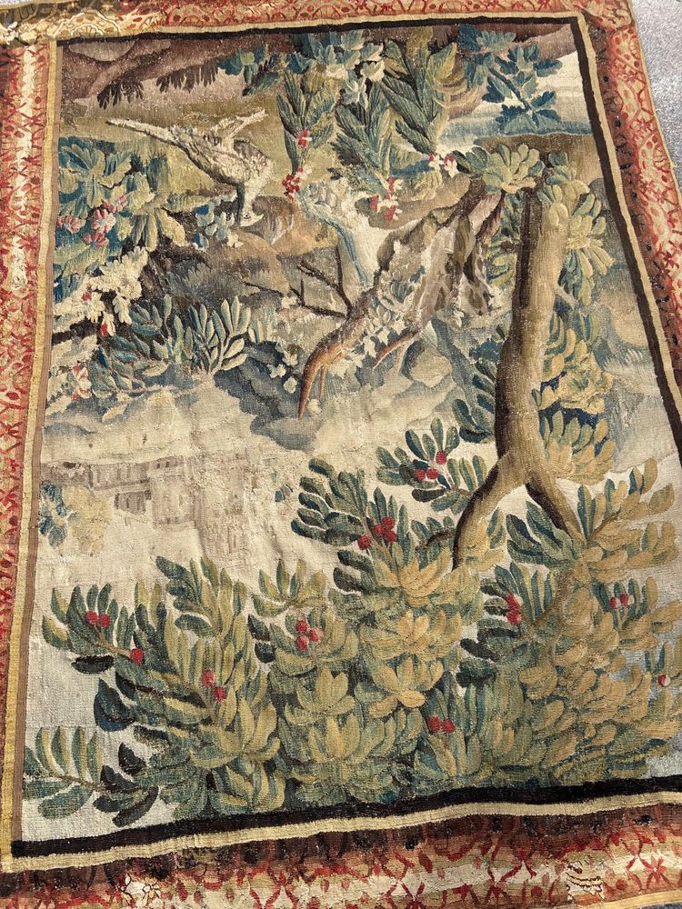 Verdure - Grande Tapisserie De La Manufacture Royale D'aubusson D'époque XVIIIème