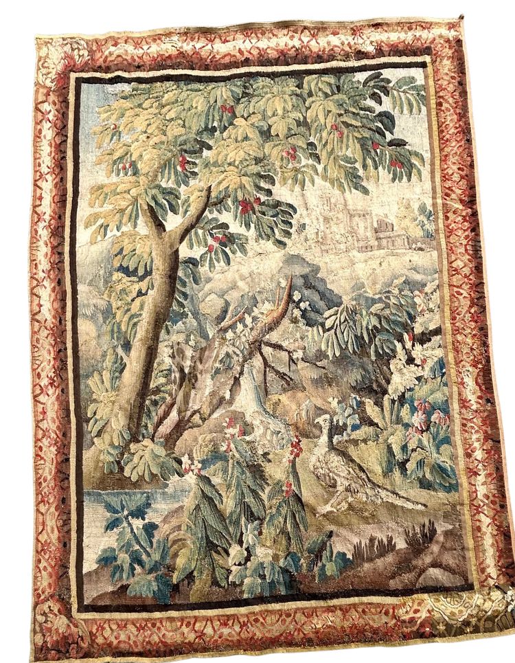Verdure - Grande Tapisserie De La Manufacture Royale D'aubusson D'époque XVIIIème