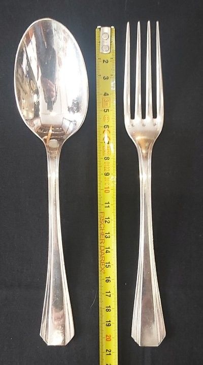 Christofle Art Deco Boreal model 75-piece cutlery set.