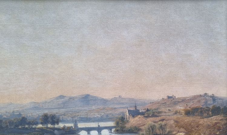 Jan KOBELL Il Vecchio - Paesaggio con rovine, un ponte e un fiume