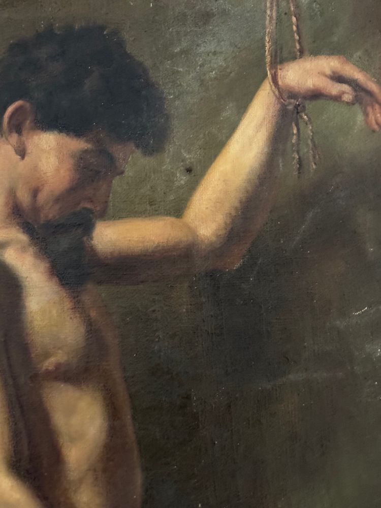 Studie eines männlichen Aktes, Atelierarbeit. Ende 19.