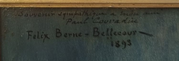 Félix BERNE-BELLECOUR - Porträt von Léontine Oury in einer Tracht aus Tours