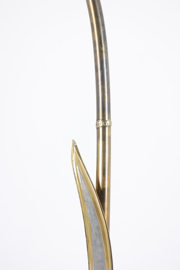 Maison Honoré. Lampada da terra in ottone dorato. Circa 1970. LS5915539M