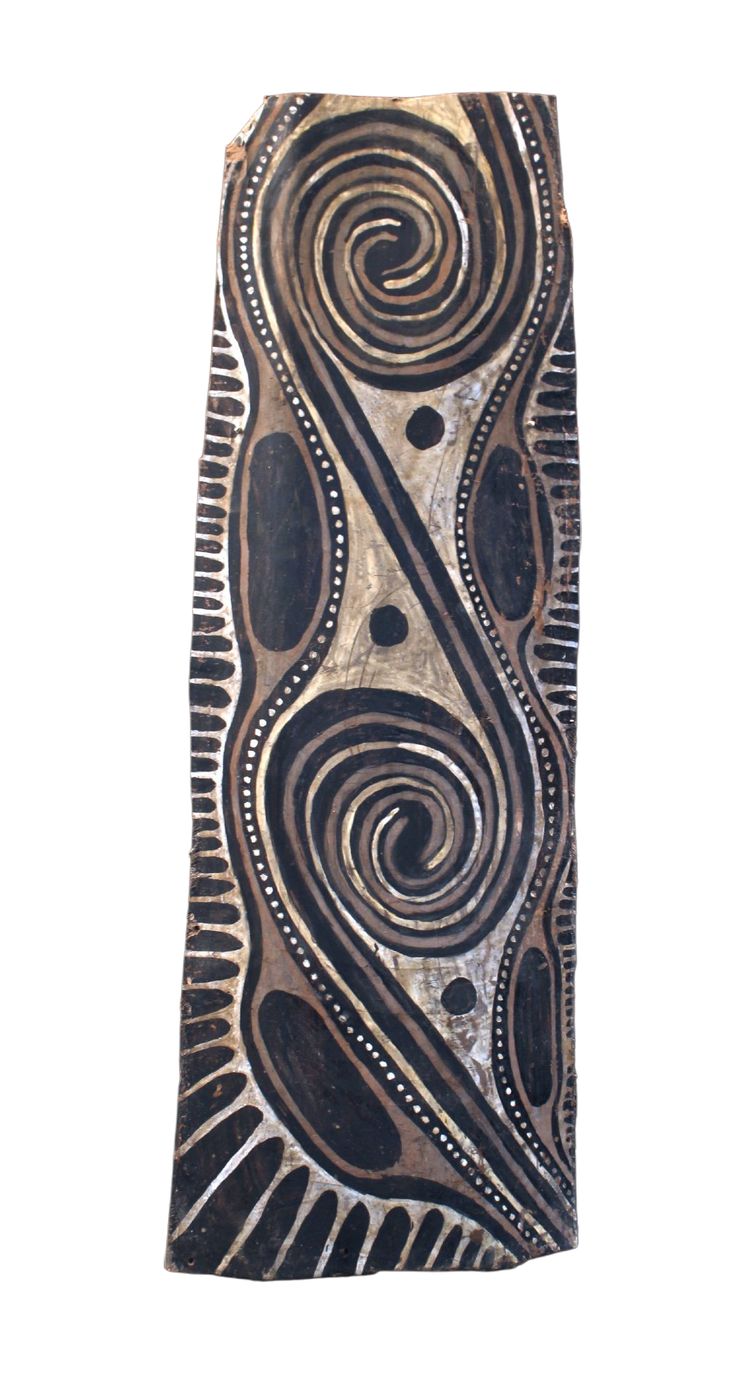 Bemalte Rinde, Ozeanische Kunst, Frühe Kunst, Stammeskunst, Gemälde, Ozeanien, Pazifik, 110 cm
