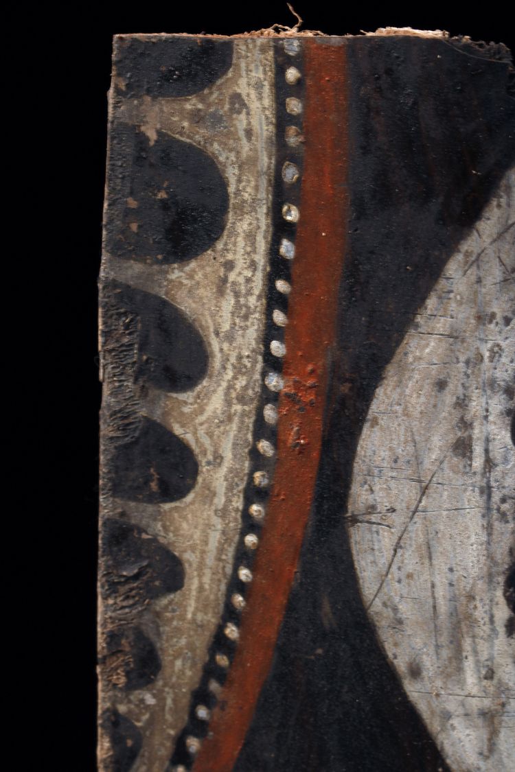 Bemalte Rinde, Ozeanische Kunst, Frühe Kunst, Stammeskunst, Gemälde, Ozeanien, Pazifik, 82 cm