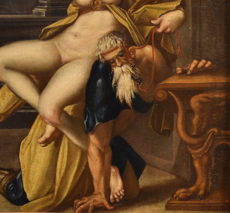 Aristotle And Phyllis, Bartholomäus Spranger (antwerp, 1546 – Prague, 1611)