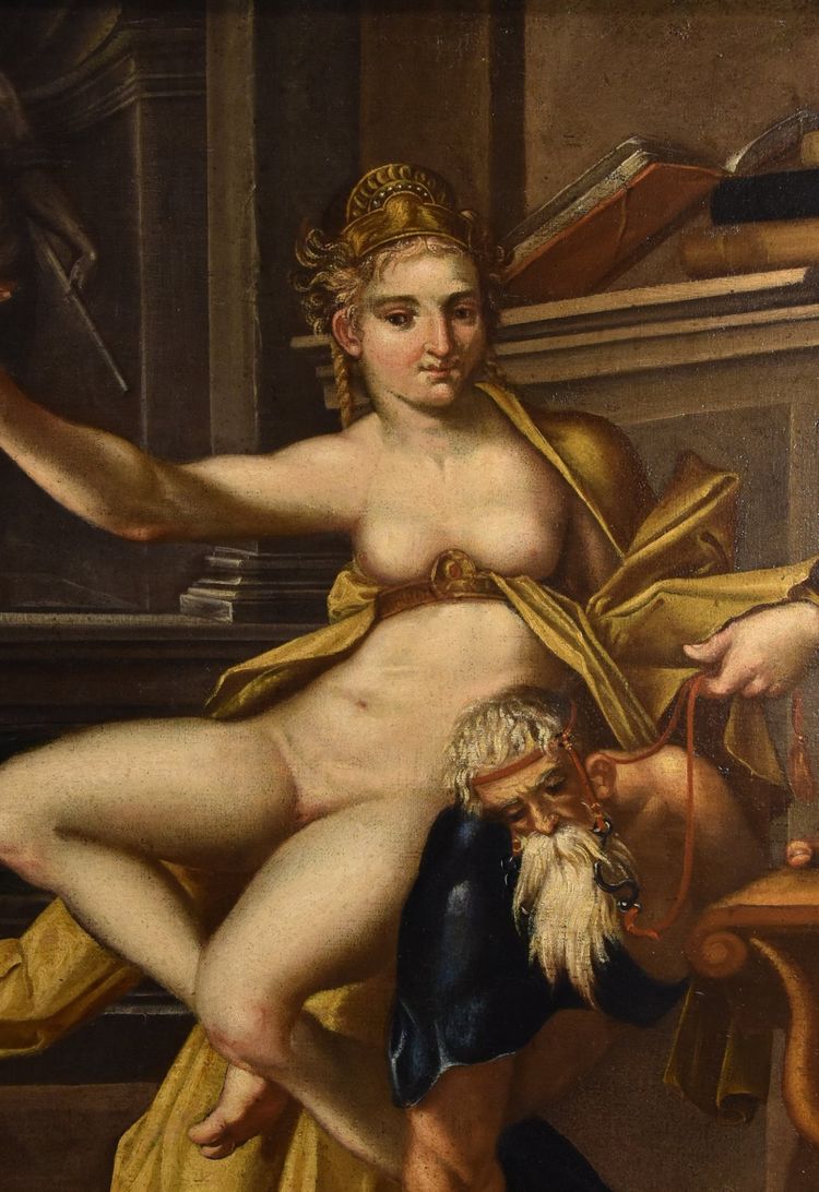 Aristotle And Phyllis, Bartholomäus Spranger (antwerp, 1546 – Prague, 1611)