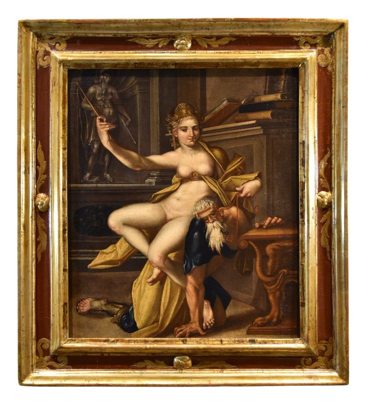 Aristotle And Phyllis, Bartholomäus Spranger (antwerp, 1546 – Prague, 1611)