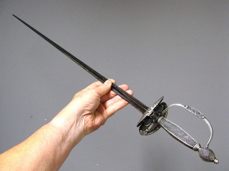 18th Century Court Sword. Silver mounting.