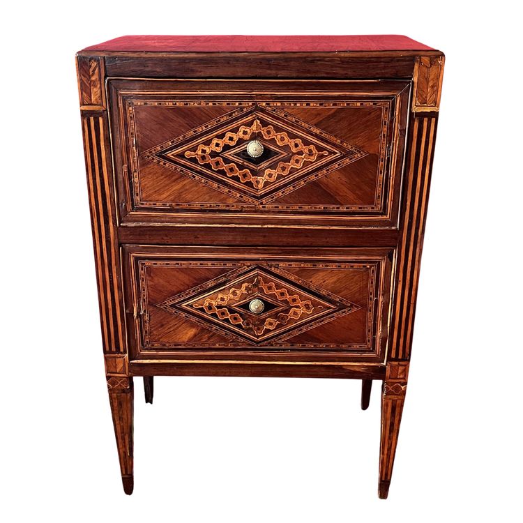 Petite commode italienne marquetée, XVIIIème siècle