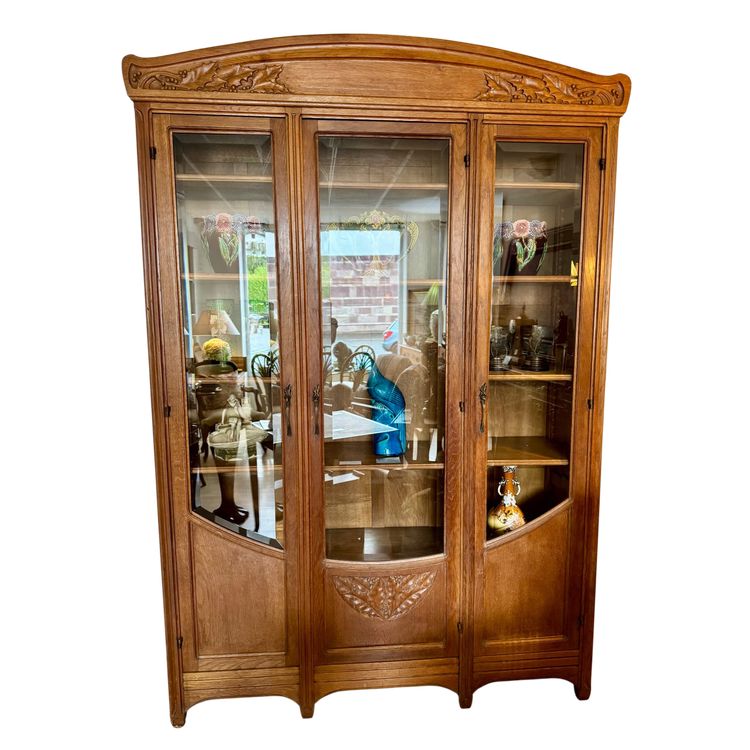 Bibliothèque -Vitrine Art Nouveau attribuée Gauthier Poinsignon