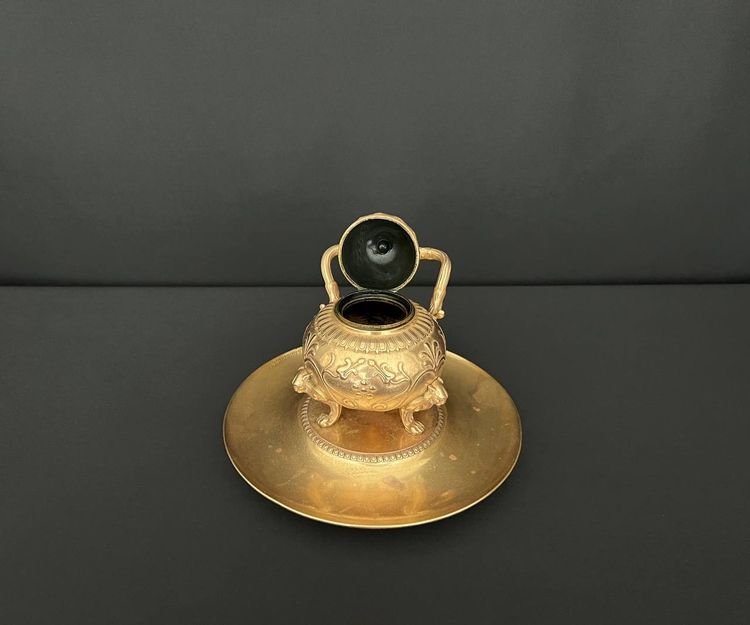 Bronze inkwell signed Barbedienne, neoclassical style, circa 1870