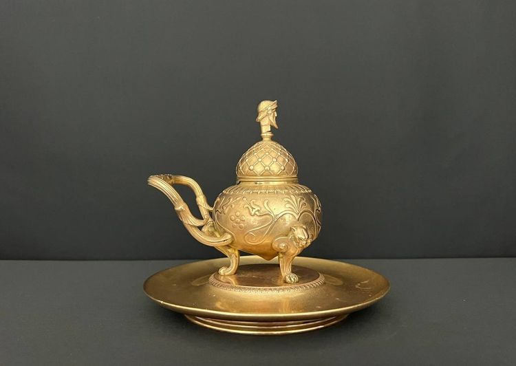 Bronze inkwell signed Barbedienne, neoclassical style, circa 1870