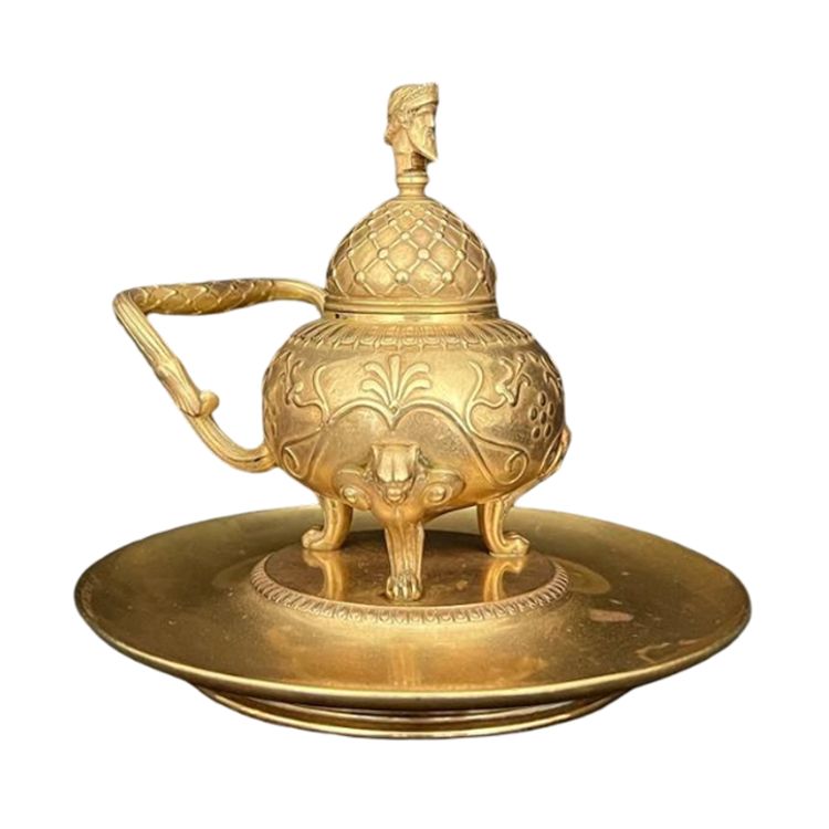 Bronze inkwell signed Barbedienne, neoclassical style, circa 1870