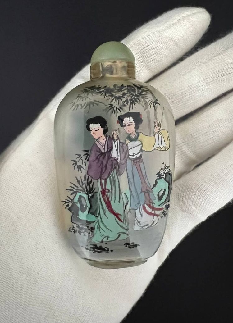Flacon à tabac à priser chinois peint à l’intérieur, XXe siècle